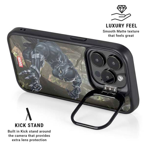 Marvel Black Panther In the Jungle iPhone 15 Pro Max Kickstand Case